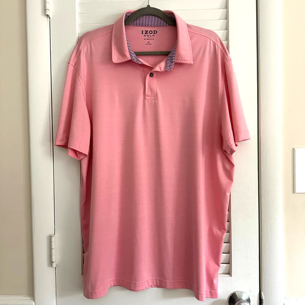 Men's Izod Golf Polo Pink Size XL